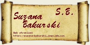 Suzana Bakurski vizit kartica